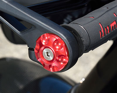 HANDLE BAR ENDS [RED] For TRIUMPH Bar End Mirrors (Set of 2)