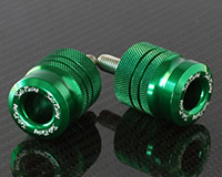 HANDLE BAR ENDS [GREEN] - Size M8 - LONG Style