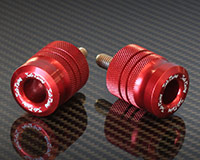 HANDLE BAR ENDS [RED] - Size M8 - LONG Style