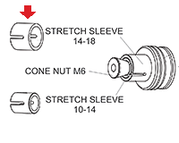 STRETCH SLEEVE 14-18 (replacement part for SATO Bar Ends)