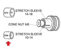 STRETCH SLEEVE 10-14 (replacement part for SATO Bar Ends)