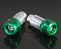22mm HANDLE BAR ENDS [GREEN]+14-16mm/18-19mm Inserts (Set of 2)