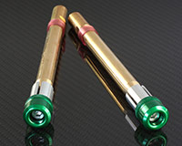 22mm HANDLE BAR ENDS [GREEN]+ Inserts + Weights (Set of 2)
