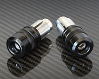 22mm HANDLE BAR ENDS [BLACK] - HONDA + various