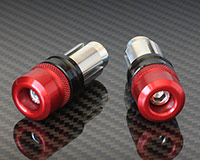 22mm HANDLE BAR ENDS [RED] - HONDA + various