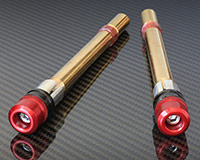 22mm HANDLE BAR ENDS [RED] + Weights - HONDA + various
