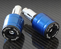 35mm HANDLE BAR ENDS [BLUE] - HONDA + various (Set of 2)