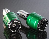 35mm HANDLE BAR ENDS [GREEN] - HONDA + various (Set of 2)