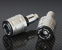 35mm HANDLE BAR ENDS [SILVER] - HONDA + various (Set of 2)