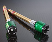 35mm HANDLE BAR ENDS [GREEN] + Weights - HONDA (+ various)