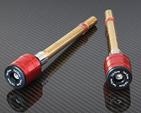 35mm HANDLE BAR ENDS [RED] + Weights - HONDA (+ various)