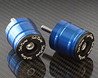 35mm HANDLE BAR ENDS [BLUE] - Size M6 (Set of 2)