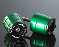 35mm HANDLE BAR ENDS [GREEN] - Size M6 (Set of 2)
