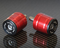 35mm HANDLE BAR ENDS [RED] - Size M8