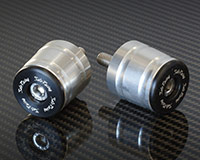 35mm HANDLE BAR ENDS [SILVER] - Size M8