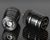 35mm HANDLE BAR ENDS [BLACK] - Size M8 + Adapter Collars