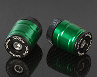 35mm HANDLE BAR ENDS [GREEN] - Size M8 + Adapter Collars