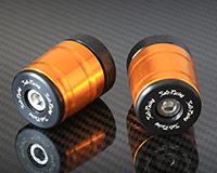 35mm HANDLE BAR ENDS [GOLD] - Size M8 + Adapter Collars