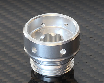 Oil Filler Cap [ROUND] [SILVER] - Ducati (dry clutch)