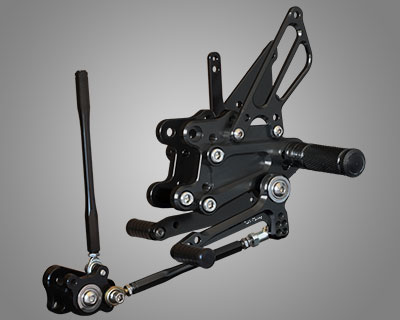 REAR SETS [BLACK] - Honda CBR600RR ('07-'08, '13-'20 non-ABS)