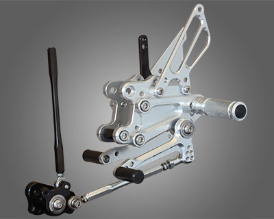 REAR SETS [SILVER] - Honda CBR600RR ('07-'08, '13-'20 non-ABS)