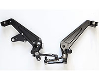 REAR SETS + TANDEM BRACKETS [BLACK] - Honda GROM '16-