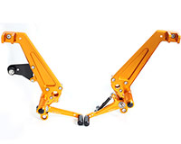 REVERSE SHIFT REAR SETS +TANDEM BRACKETS [GOLD]- Honda GROM '16-