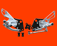 REAR SETS [SILVER] - KTM 125/ 200 DUKE ('11- )