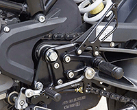 REVERSE SHIFT REAR SETS [BLACK] - KTM 125/ 200 DUKE ('11- )