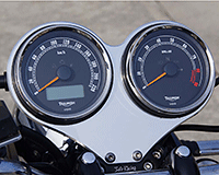 GAUGE PANEL - PLAIN [SILVER] - Triumph Bonneville T100 ('10-'15)