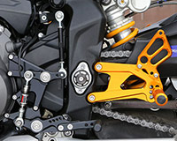 REAR SETS [GOLD] (for QS) - Triumph 765 Street Triple R/S '17-19