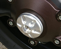 REAR AXLE CAPS [SILVER]- Yamaha VMAX 1700 '09-'19